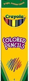 Crayola 684008 Colored Woodcase Pencils, 3.3 mm, 8-set